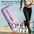 thumbnail image 5 of ELEHOLD Case for iPhone 14 Plus, Zipper Leather Wallet Crossbody Case with Detachable Ring Kickstand & Card Slots,Purple, 5 of 9