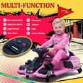 thumbnail image 6 of Cuoote 24V 180W Ride On Car, Electric Ride On Drift Car Toy with Bluetooth, Go Cart for Kids 3-10 with Replacement Wheels, 360 Degrees Rotating, High/Low Speed, Pink, 6 of 9