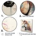 thumbnail image 3 of Designart "Colorful Unicorn Schematic" Unicorns Floater Framed Canvas Prints, 3 of 5
