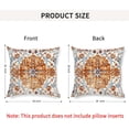 thumbnail image 6 of Boho Orange Throw Pillow Covers 18x18 inch Set of 2, Rust Coral Floral Persian Carpet Double Sided Pattern Soft Plush Cushion Cover for Couch Sofa Bed Decorative, Only Pillowcase (No Insert), 6 of 6