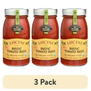 (3 pack) Lucini Italia Rustic Tomato Basil Organic Sauce 25.5oz Jar