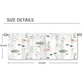 thumbnail image 2 of Green Teal Floral Curtain Valance for Window Treatments Watercolor Flower Boho Kitchen Treatment Minimalist Leaf Botanical Window Drapes for Bathroom Bedroom Living Room 1 Panel (52x18 Inch), 2 of 5