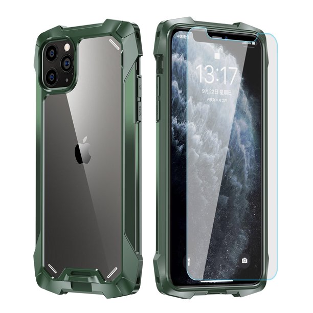 Iphone 12 Mini Case With Full Coverage Tempered Glass Screen Protector Dteck Shockproof Silicone Bumper Crystal Transparent Clear Back Phone Cover For Apple Iphone 12 Mini 5 4 Inch Green Walmart Com Walmart Com