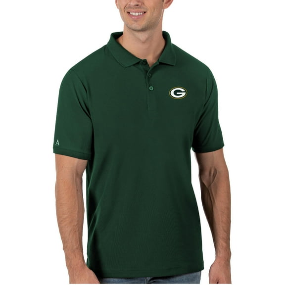Men's Antigua Green Green Bay Packers Legacy Pique Polo