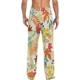 thumbnail image 7 of Men's Pajama Pants with Pockets Sleepwear Lounge Pants Stretch Casual Maple Leaves in Autumn, 7 of 7