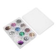 thumbnail image 3 of 12 colores Nail Art lentejuelas hoja de arce brillantina para uñas copos decoración brillante herramienta de manicura, 3 of 8