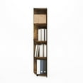 thumbnail image 4 of Furinno Econ 4-Tier Corner Shelf Bookcase, Bookshelf, Amber Pine, 4 of 6