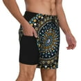 thumbnail image 3 of Gaeub Dot Mandala Mens Swim Trunks Stretch Beach Shorts Quick Dry for Men Swim Shorts Swimwear with Pockets- X-Large, 3 of 9