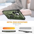 thumbnail image 4 of TECH CIRCLE for Galaxy S25 Rugged Shockproof Phone Case with Rotating Ring Holder Kickstand, Compatible with Magnetic Car Mount, Slim Fit Lightweight Protective Hard Shell Cover, Armygreen, 4 of 8