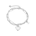 thumbnail image 1 of Con Corazón Mujeres Colgante Oro Acero Inoxidable Color Pulseras Brazaletes, 1 of 2