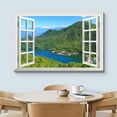 thumbnail image 3 of wall26 Canvas Print Wall Art Window View of Green Mountain Village Nature Wilderness Photography Realism Rustic Scenic Colorful Relax/Calm Ultra for Living Room, Bedroom, Office - 12"x18", 3 of 5