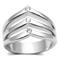 thumbnail image 1 of Women Rhodium Brass Ring with AAA Grade CZ in Clear - Size 7, 1 of 1