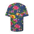 thumbnail image 5 of Penkiiy Floral Shirts for Women's T-Shirts Women's Tops Flower Printing Round Neck Short Sleeved T-shirt Tops, 5 of 6