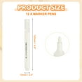 thumbnail image 2 of Uxcell Acrylic Paint Marker Pens, Acrylic Paint Pens Waterproof Paint Art Marker Pen Water Based Paint Pen, for DIY Craft White, 2 of 7