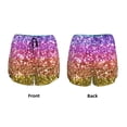thumbnail image 5 of Picia Glitter Rainbow Pattern Women's 2 in 1 Athletic Running Shorts High Waisted Workout Casual Gym Sweat Shorts with Comfy Liner Zipper Pockets-, 5 of 9