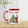 thumbnail image 4 of Merry Christmas and Happy New Year Santa Pug Holiday Xmas Winter 11oz Accent Two-tone Mug Dog Lover Gifts Coffee Tea Cup - 00024, 4 of 5