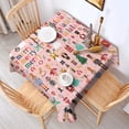 thumbnail image 2 of Pink Christmas Nutcracker Pattern Square Tablecloth,Waterproof Square Table Cover,Wipeable Spillproof Washable Table Cover for Home Kitchen Party Decor 60"x60"(152x152cm), 2 of 6