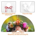 thumbnail image 3 of KLL 48" Christmas Tree Skirt Flower Crown Guinea Pig Xmas Tree Skirts Mat for New Year Xmas Holiday Party Indoor Outdoor Home Decoration, 3 of 5