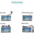 thumbnail image 4 of Aquarium Air Powered Sponge Filter, Fish Tank Bio Bubble Filter with Airline Tubing, Valves, Suction Cup(Up to 50Gal), 4 of 4
