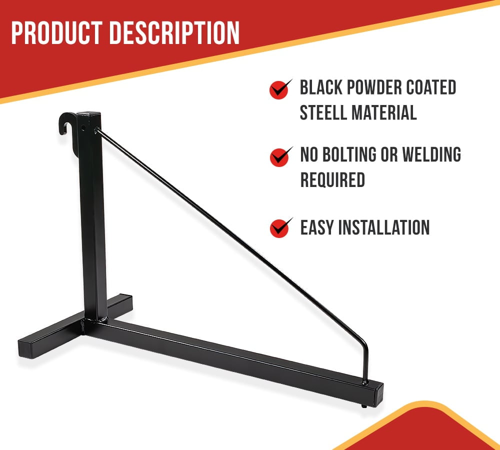 8 Pack 1 Tier Shipping Container Shelving Bracket with Hooks - 16"x18", 550 lbs WLL - Black Powder Coated Steel for Heavy Duty Trailer Containers - Easy to Assemble & Remove