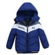 thumbnail image 1 of Abrigo De Invierno Para Niños Pequeños Niños Prendas De Abrigo Chaquetas Chaqueta A Rayas Para Bebés Cremallera Con Capucha Abrigo A Prueba De Viento Azul Odeerbi LM103-3156, 1 of 8