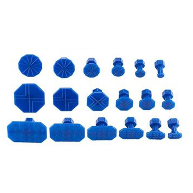 18 de pegamento para extractor de abolladuras azules, accesorio de para quitar abolladuras, reparación de abolladuras de coche, Sharpla Pestañas de pegamento extractor de abolladuras