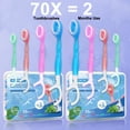 thumbnail image 2 of Cepillo de dientes desechable RR ORCRO Mini 5 en 1 con pasta de dientes x70, 2 of 9