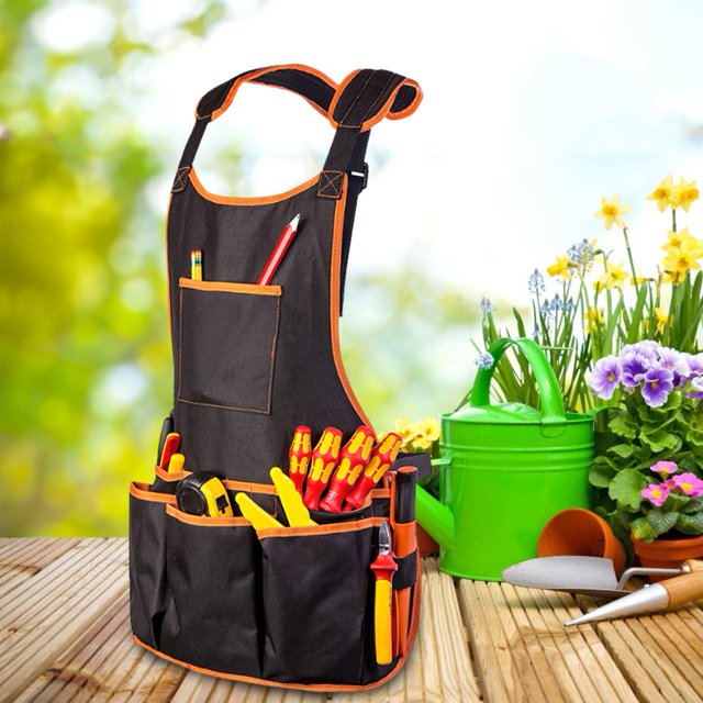 Fyydes Gardening Multifunctional Durable Apron, Tool Apron, Professional Apron Adjustable Tool Apron, Adjustable Tool Apron,Professional Canvas Work Apron