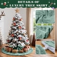 thumbnail image 5 of Sanmadrola Christmas Tree Skirt Sage Green Plush Skirts Christmas Decorations Indoor Xmas Ornaments Holiday Decor for Party, 30in, 5 of 8