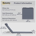 thumbnail image 3 of Outsunny 2 Pcs Folding Beach Lounge Chair Chaise Lounge w/ Pillow, Grey, 3 of 10