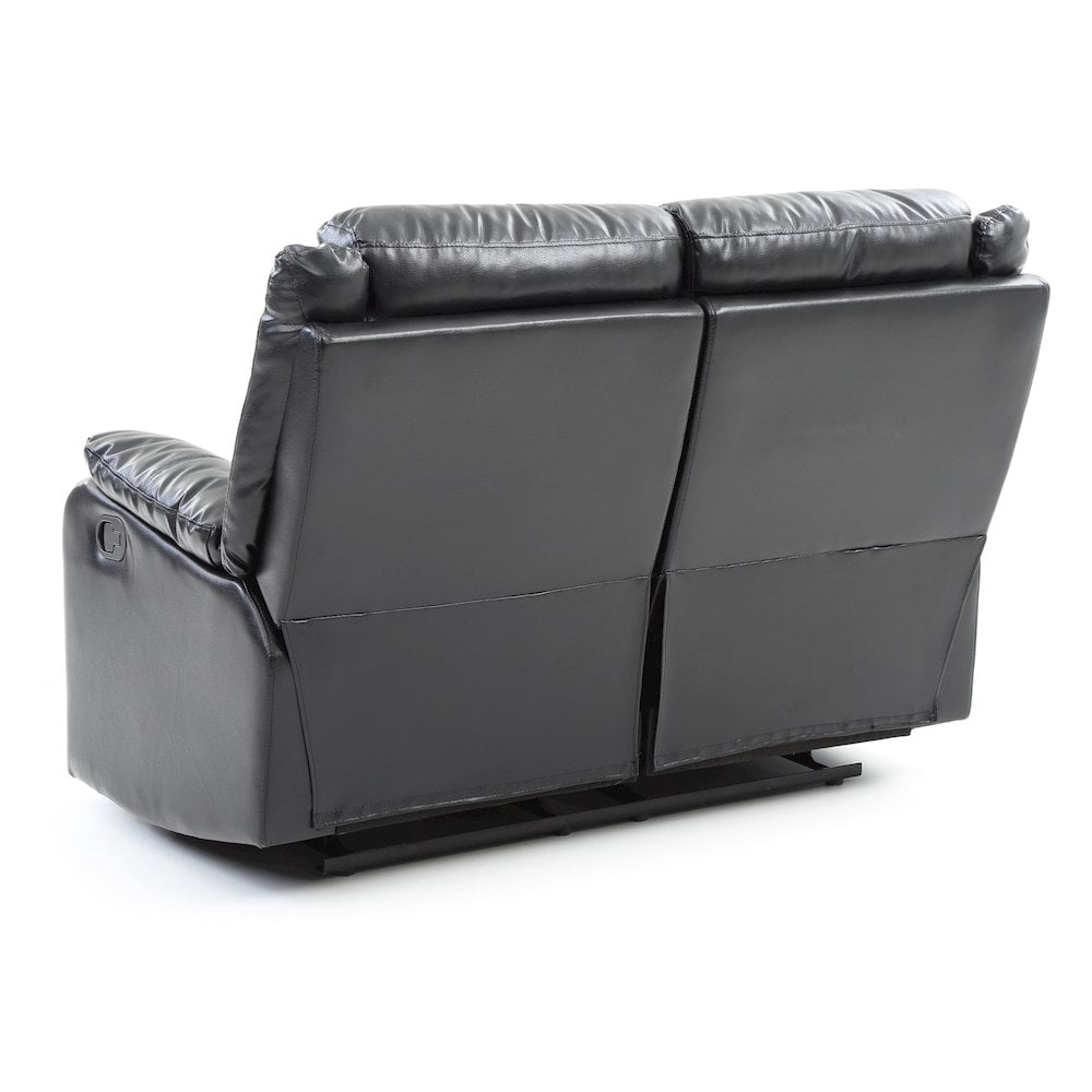 Glory Furniture Ward Reclining Loveseat in Black Color