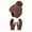 Coffee 0004, variant on 1 Set Winter Warm 2-piece Set - Women's Beanie and Gloves, Solid Color, Elastic Fit, Lightweight, Hand Wash Only, Fashionable Women's Warm Hat, Outdoor Sports Hat
