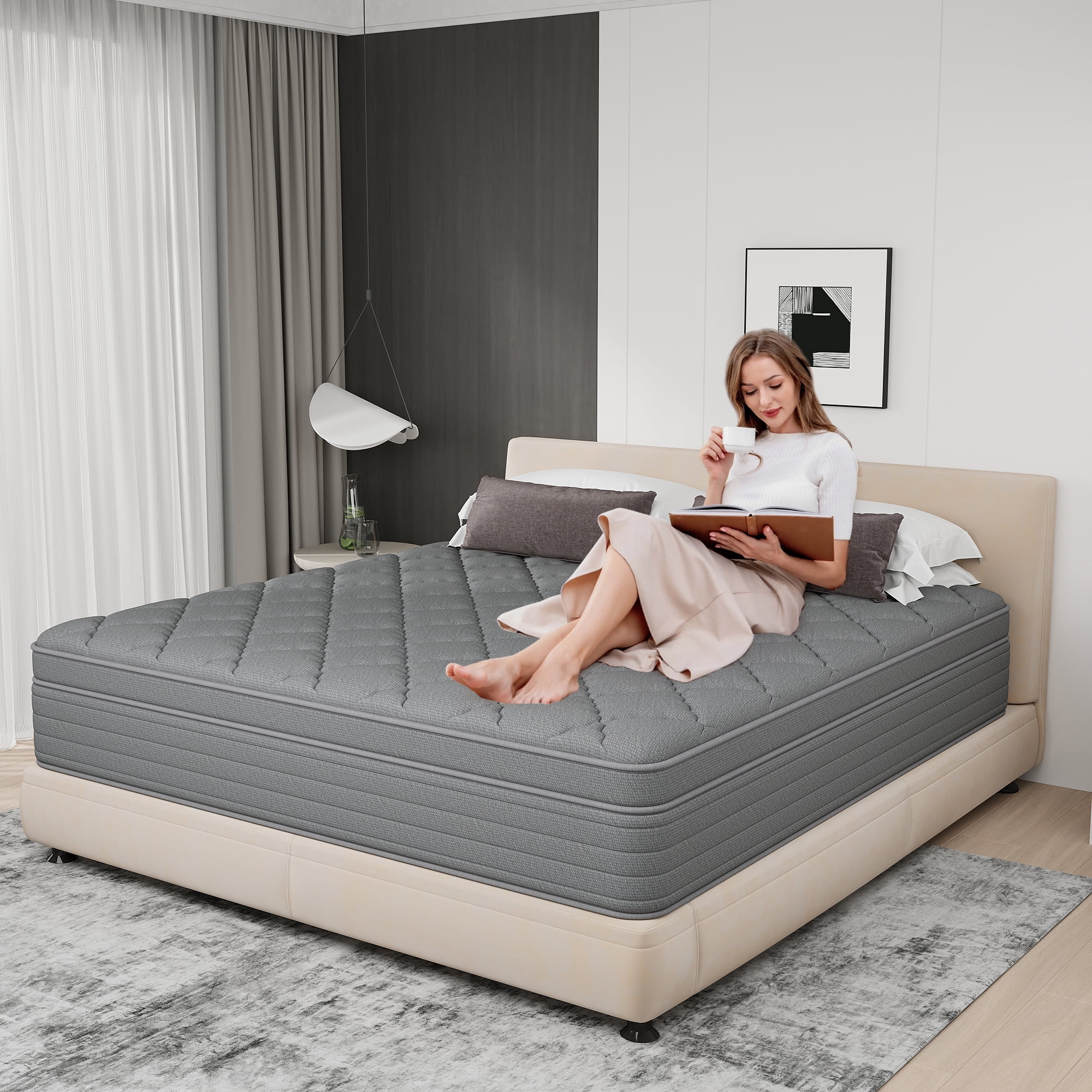 14 Inch Full Gel Memory Foam Hybrid Mattress Pocket Spring In A Box Medium Firm