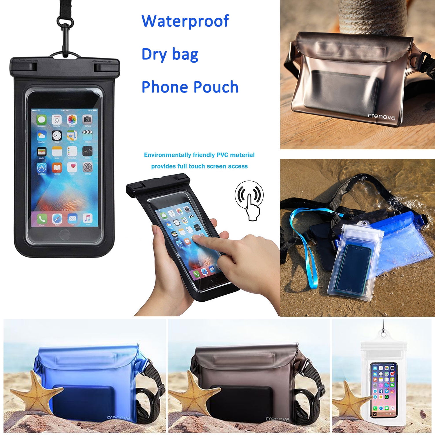 Waterproof Underwater DRY BAG Pouch Case with sensor For OnePlus 7 Pro 