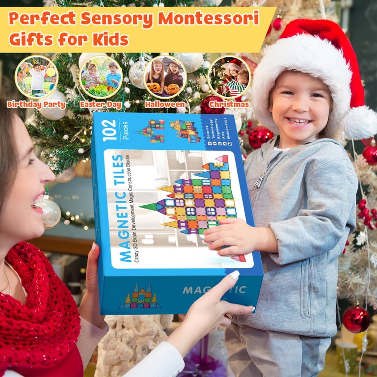 IYHN Magnetic Tiles Super Player Set, 102 Pieces photo 8