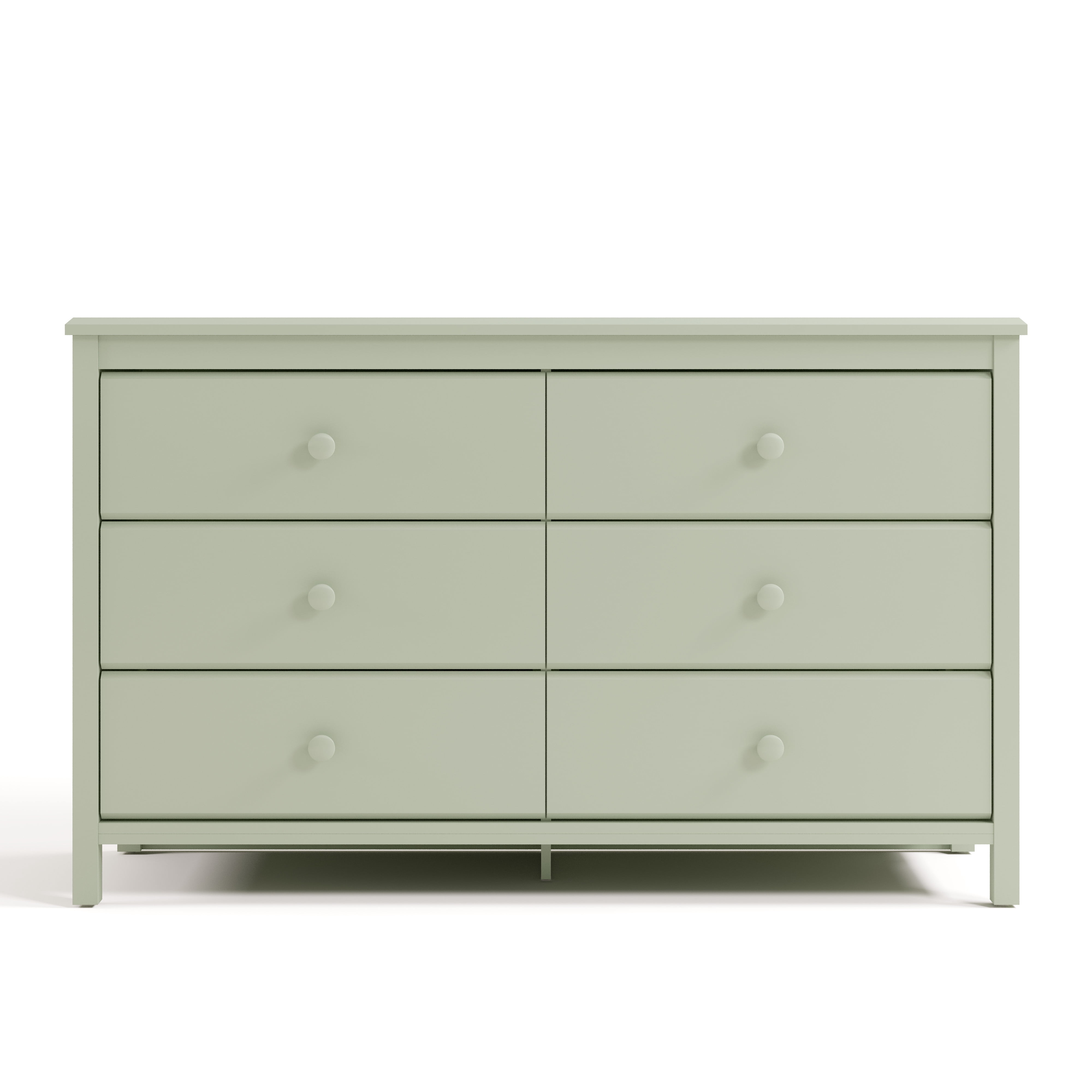 Storkcraft Alpine 6 Drawer Nursery Double Dresser, Sage