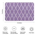 thumbnail image 3 of Purple Geometric Quatrefoil Pattern Bathroom Rugs Mat,Non Slip Microfiber Bathroom Rug,Rubber Backing,Soft Bathroom Mats for Bathroom Floor,Tub and Shower,17x27in(43x68cm), 3 of 5