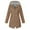 Khaki, variant on iOPQO winter coats for women Women Solid Rain Jacket Outdoor Plus Size Waterproof Hooded Windproof Loose Coat Long Sleeve Crew Neck Sweater Coat Green 3XL