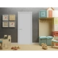 thumbnail image 7 of Modern Wood Interior Pre-Hung Door with Hardware | Planum 0010 Matte Grey | Single Panel Frame Trims | Bathroom Bedroom Sturdy Doors-18" x 96", 7 of 7