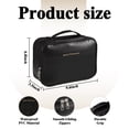 thumbnail image 2 of cyrico Makeup Bag, Large Capacity Travel Cosmetic Bag Organizer, Portable Toiletry Bag for Women, PU Leather Makeup Organizer Storage for Travel with Removable Divider and Handle, 2 of 7