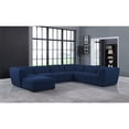 thumbnail image 3 of Meridian Furniture Miramar Navy Durable Linen Textured Modular Sectional, 3 of 14