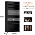 thumbnail image 2 of BGTREND 12 Tier Shoe Rack with Cover 48 Pairs Shoe Shelves Organizer for Closet, Entryway, Hallway, Bedroom, Black, 2 of 7