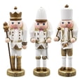 thumbnail image 2 of A&B Home Set of 9 White Wooden Nutcracker Hanging Ornaments 1.7" x 1.3" x 4.9", 2 of 16