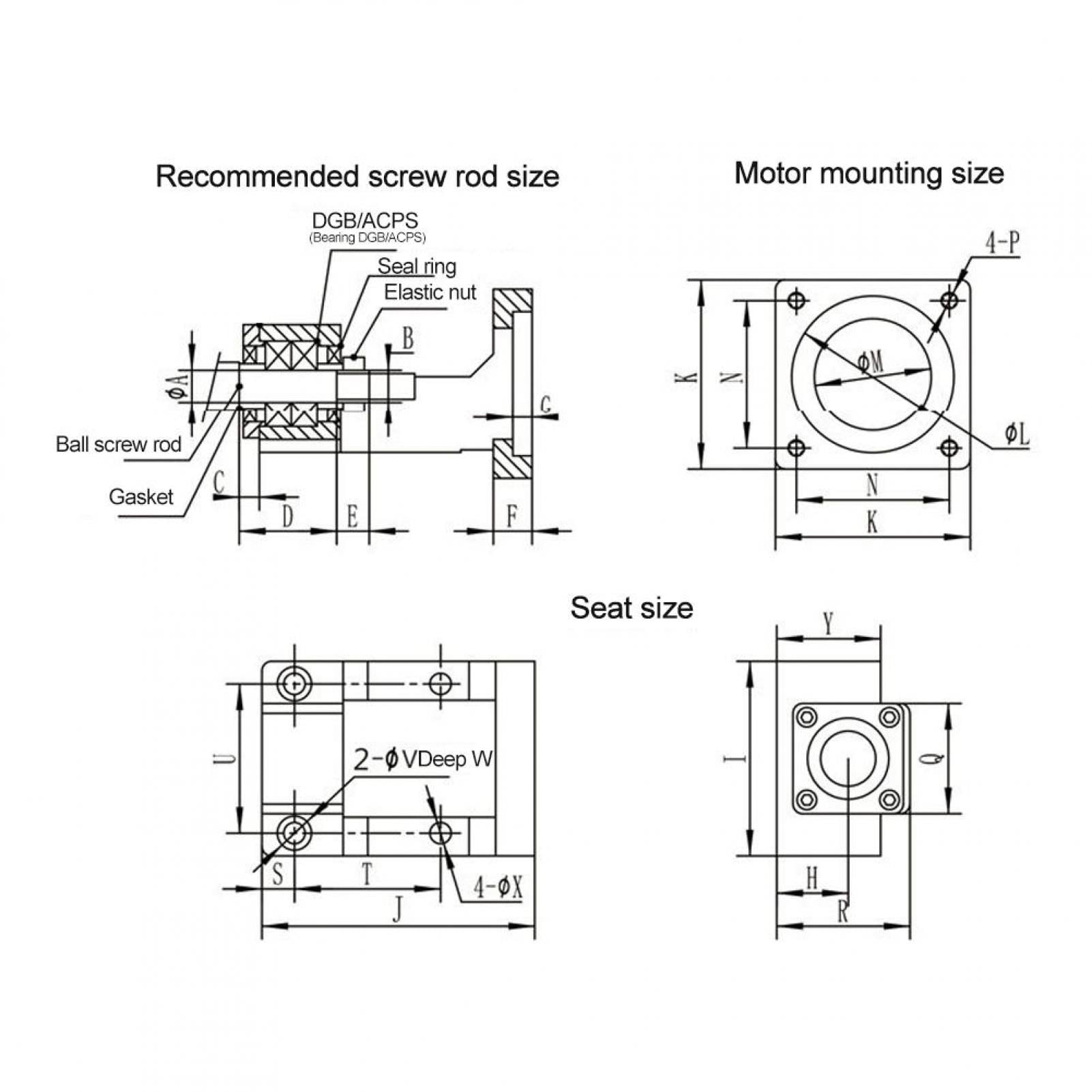 Industrial Hardware MBK1057 Stepper Motor Mounting Bracket，Stepper