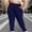 Dark Blue, variant on SYMOID Gray Plus Size Womens 100% Polyester Jogger Pants - Elastic Waist, Tapered Leg, Cuffed Ankles & Side Pockets - Inclusive Sizes L-XXXXXL,Size XL