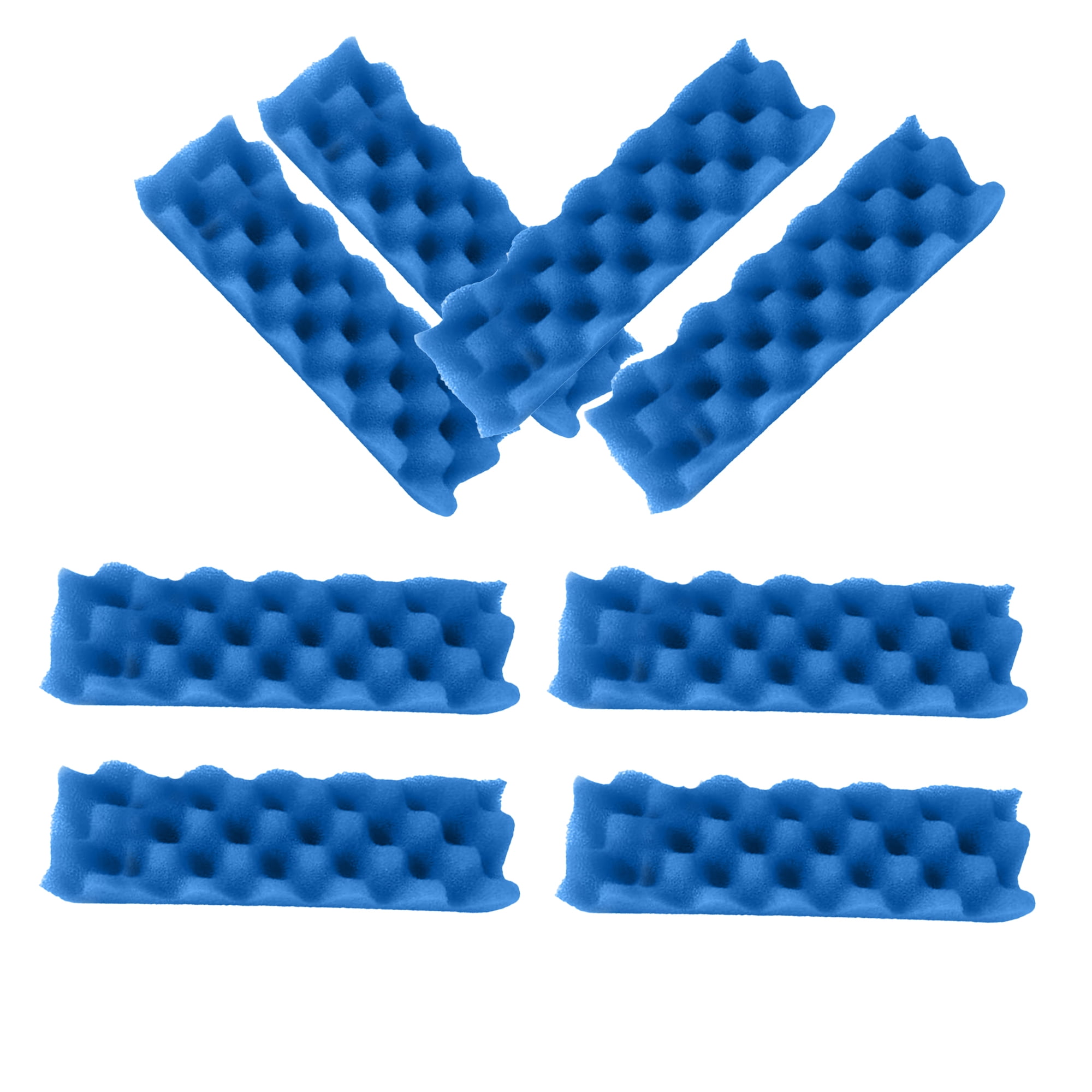 TropicAqua Blue Foam Filter Pads Replacement Compatible with Fluval 206, 207, 306, 307 Aquarium Bio Sponge (Pack of 12)