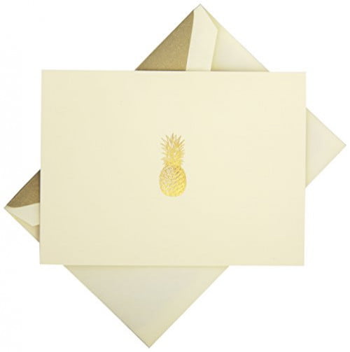 Pack of 15 RF1411 Hand Engraved Pineapple Note Crane & Co 