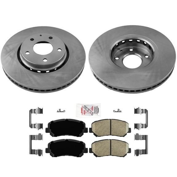 FRONT Coated Disc Rotors Brake Pads for 2019-2021 Mazda CX-5 Natural Aspirated