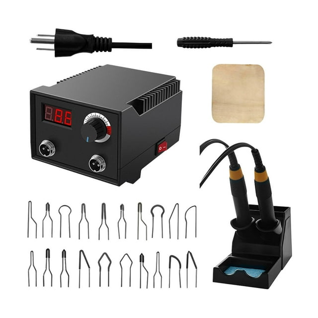 Máquina de pirograbado Herramienta de soldadura de hierro Juego de herramientas de quemador de artesanía profesional de pirograbado multifunción perfecl Máquina de pirograbado
