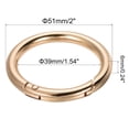 thumbnail image 2 of GFDYREE 51x39x6mm Spring Gate O Rings, 5 Pack Round Snap Clip Zinc Alloy for Keyrings Buckle, Light Gold, 2 of 5